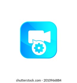 icono de configuración de videollamadas para aplicaciones