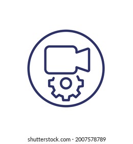 video call settings line icon