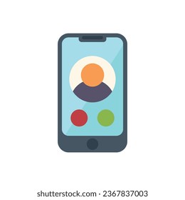 Vector plano del icono de soporte de videollamadas. Servicio de oficina. Ayuda del cliente aislada