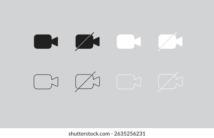 Design do Vetor de Símbolos de Chamada de Vídeo. 