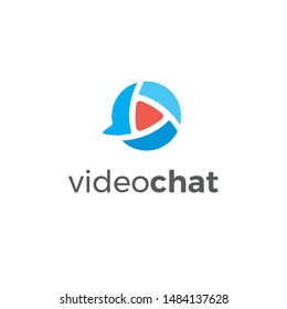 Video Call Talk Chat Vector Illustration Logo