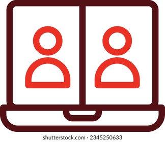 Video Call Thick Line Two Color Icons For Personal And Commercial Use.
