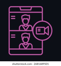 Video call trendy likely design useful creative vector Illustration art colorful background.eps