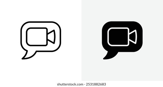 Video call vecor icon set. Stock vector illustrator. EPS 10