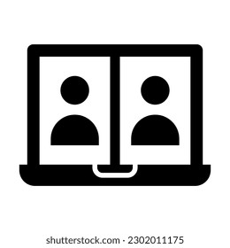 Video Call Vector Glyph Icon Design