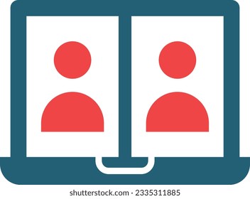 Video Call Vector Glyph Two Color Icon For Personal And Commercial Use.
