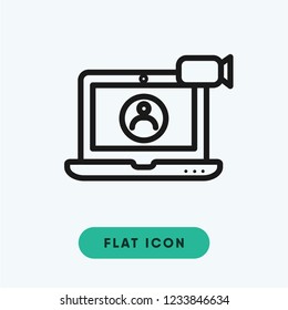 Video call vector icon