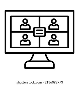 Icono vectorial de videollamadas. Se puede usar para imprimir, móviles y aplicaciones web.