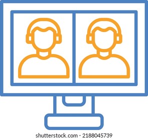 Icono vectorial de videollamadas. Se puede usar para imprimir, móviles y aplicaciones web.