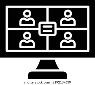 Icono vectorial de videollamadas. Se puede usar para imprimir, móviles y aplicaciones web.