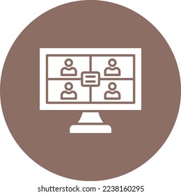 Icono vectorial de videollamadas. Se puede usar para imprimir, móviles y aplicaciones web.
