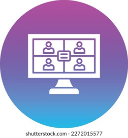 Icono vectorial de videollamadas. Se puede usar para imprimir, móviles y aplicaciones web.