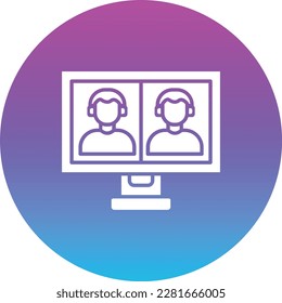 Icono vectorial de videollamadas. Se puede usar para imprimir, móviles y aplicaciones web.