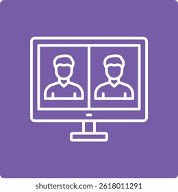 Ícone de vetor de Chamada de Vídeo. Pode ser usado para impressão, aplicativos móveis e da Web.