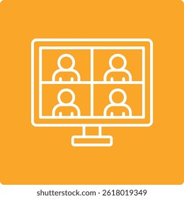 Vektorsymbol für Videoanrufe. Kann für Druck-, Mobil- und Web-Anwendungen verwendet werden.