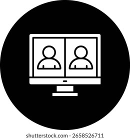 Ícone de vetor de Chamada de Vídeo. Pode ser usado para impressão, aplicativos móveis e da Web.