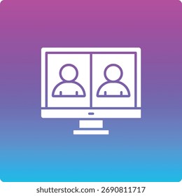 Video Icono de Vector de llamada. Se puede utilizar para aplicaciones de impresión, móviles y de Web.