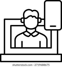 Video Icono de Vector de llamada. Se puede utilizar para aplicaciones de impresión, móviles y de Web.