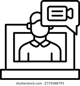 Video Icono de Vector de llamada. Se puede utilizar para aplicaciones de impresión, móviles y de Web.