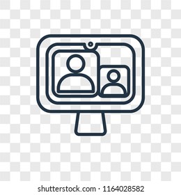 Video call vector icon isolated on transparent background, Video call logo concept
