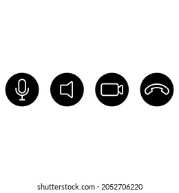 video call vector icon set