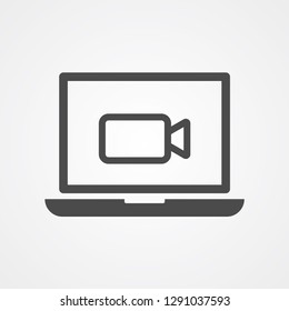 Video call vector icon sign symbol