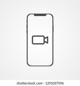 Video call vector icon sign symbol