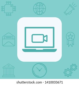 Video call vector icon sign symbol