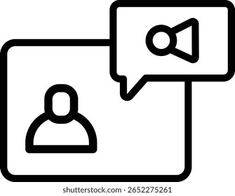 Video Call vector line icon design