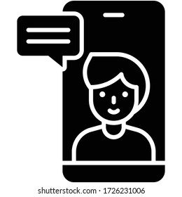 Video call, work from home related vector illustration