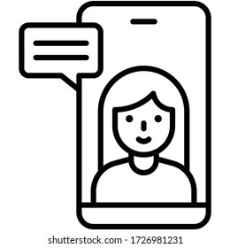 Video call, work from home related vector illustration