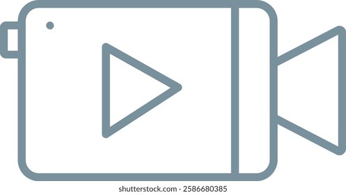 Video Calling App vector icon. Can be used for printing, mobile and web applications.