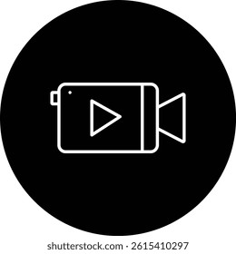 Video Calling App vector icon. Can be used for printing, mobile and web applications.