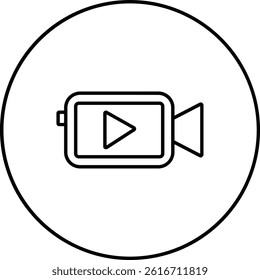 Video Calling App vector icon. Can be used for printing, mobile and web applications.