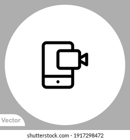 Video calling icon sign vector. Symbol, logo illustration for web and mobile.