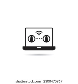video calling icon vector illustration