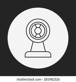 video cam line icon