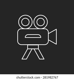 video cam line icon