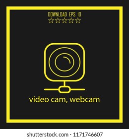 video cam, webcam  vector icon