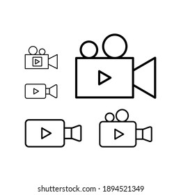 Video camcorder flat icon for apps and web