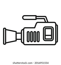 Video camcorder icon outline vector. Movie camera. Tv film