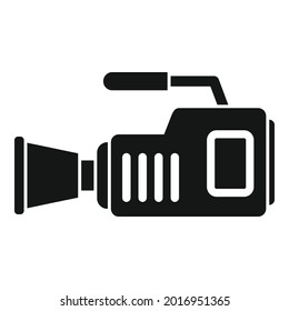 Video camcorder icon simple vector. Movie camera. Tv film