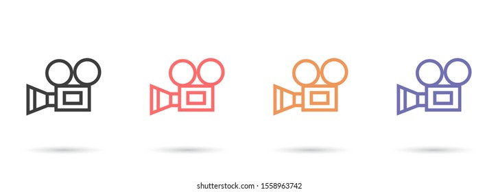 video camera 10 bond icon design vector graphics