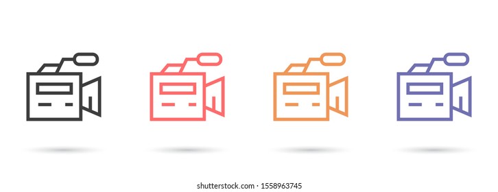 video camera 10 bond icon design vector graphics