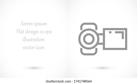 video camera 10 bond icon design vector graphics