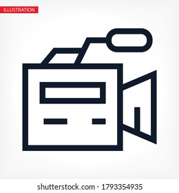 Videokamera 10 Bondsymbol-Design, Vektorgrafik