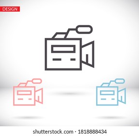 video camera 10 bond icon design vector graphics