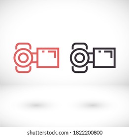 video cámara 10 gráficos vectoriales de diseño de iconos