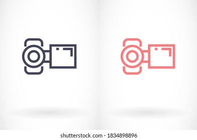 video camera 10 bond icon design vector graphics