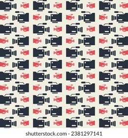 Video camera abstract artwork design trendy seamless pattern vector illustration background - Powered by Shutterstock - Get 15% off with code: PIKWIZARD15